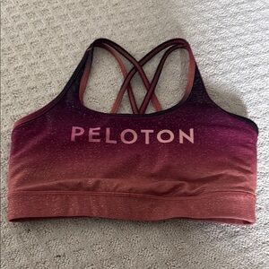 Peloton Women's Gradient Sports Bra - Pink and Black
